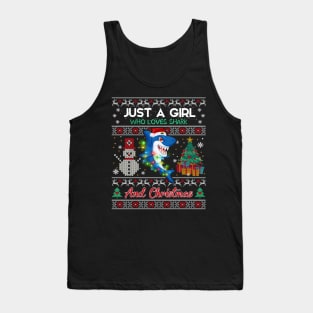 Just a girl who loves Shark and christmas Tank Top